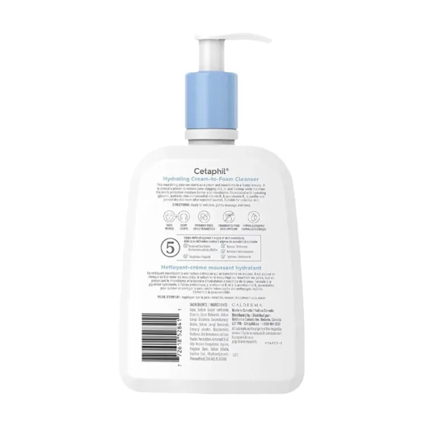 Cetaphil Hydrating Foaming Cream Cleanser 473ml