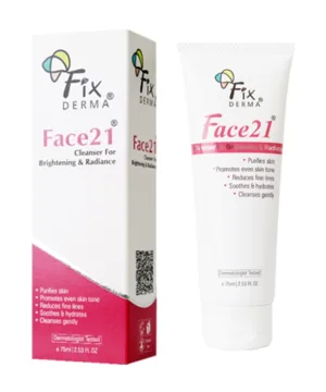 Face21 Cleanser For Brightening Radiance Fixderma 75ml - Sữa rửa mặt làm sạch sâu, dưỡng ẩm