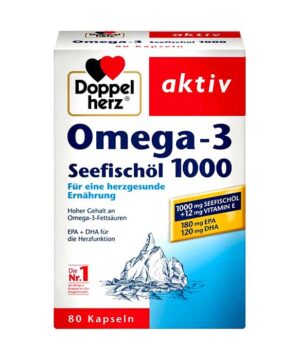 Dầu Cá Doppelherz Omega 3 Seefischol 1000mg Hộp 80 viên