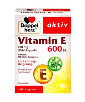 Bổ sung vitamin E thiên nhiên Doppelherz Vitamin E 600N Hộp 40 viên