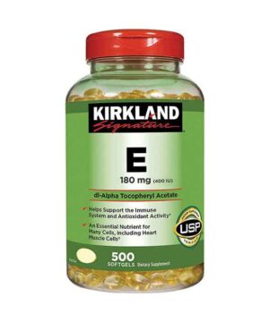 Vitamin E 180mg Kirkland 500 viên – Viên uống đẹp da