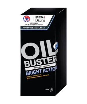 Oil Buster Bamboo Charcoal Bright Action Biore 100g – Sữa rửa mặt sáng da