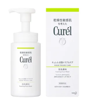 Sebum Trouble Care Foaming Wash Curel 150ml - Sữa sửa mặt dạng bọt dành cho da đầu